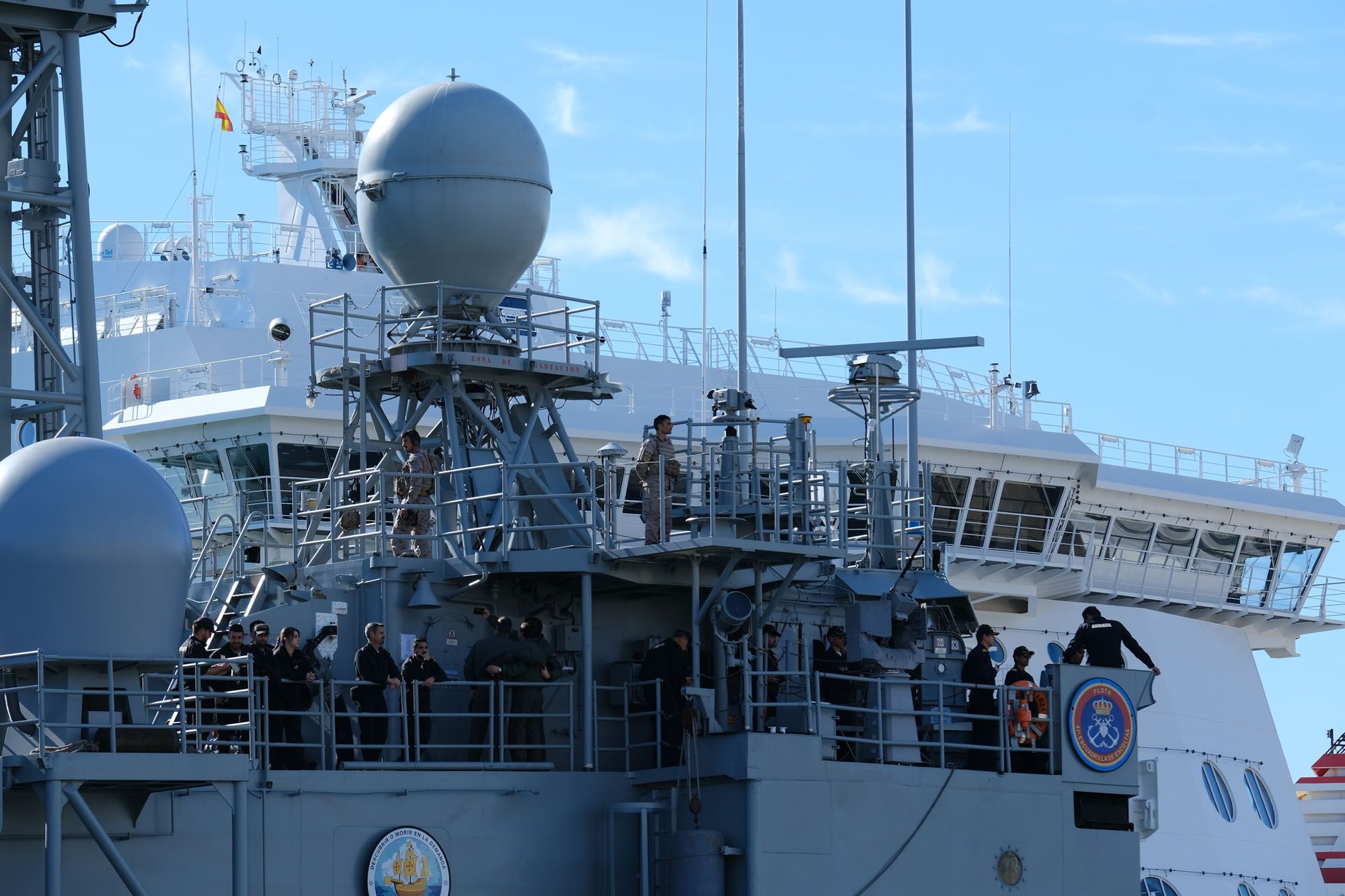 La fragata Santa María, en el puerto de Málaga.