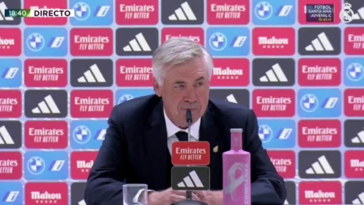 Ancelotti: "El Real Madrid está jugando bien al fútbol, a veces las críticas son bienvenidas, así que muchas gracias a vosotros por las críticas"