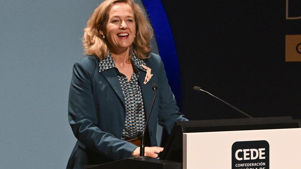 Nadia Calviño, vicepresidenta y ministra de Asuntos Económicos, en el congreso de directivos CEDE.