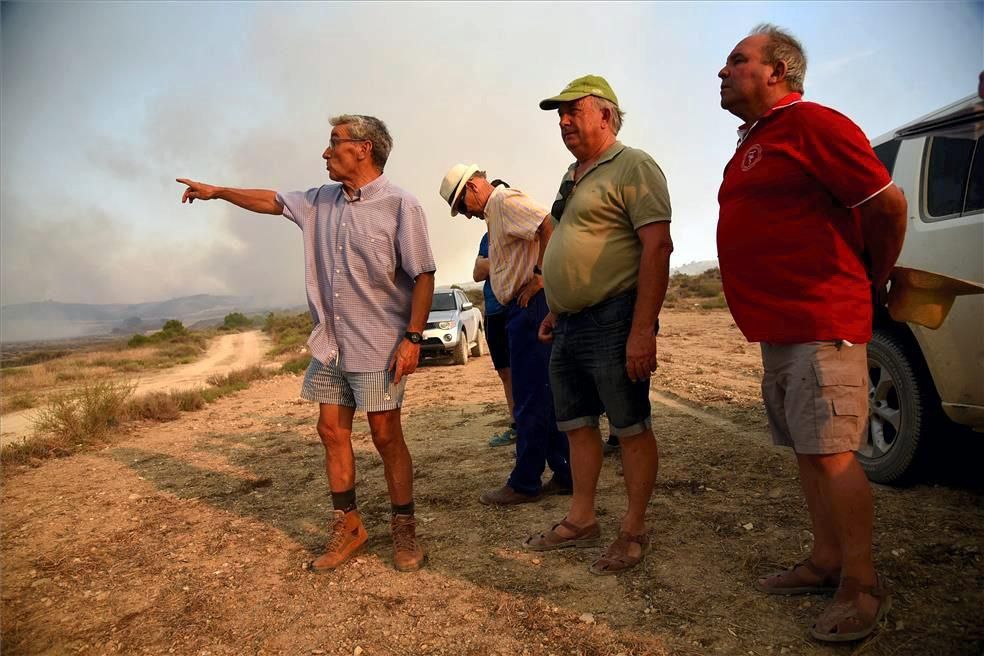 Impresionante incendio en la sierra de Alcubierre