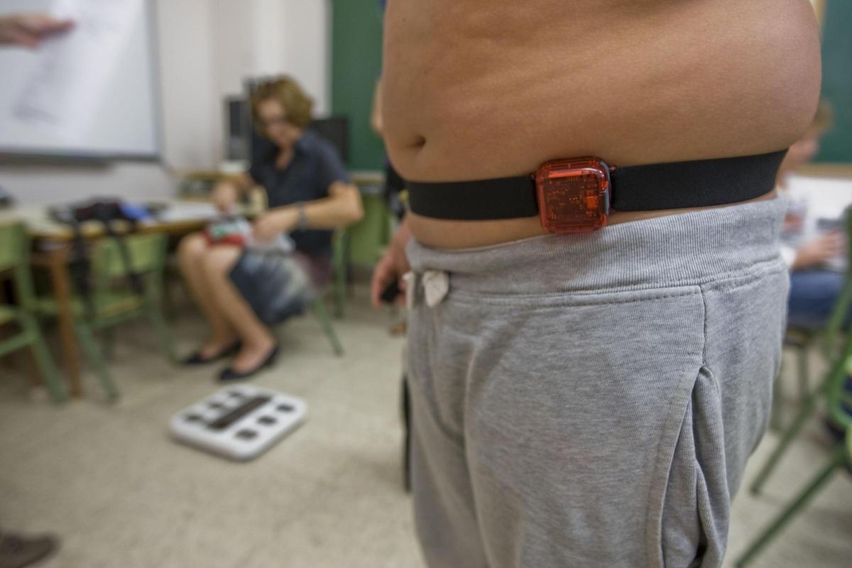 Hace unos años en un colegio de Sant Joan colocaron pulsómetros de los alumnos para medir la obesidad infantil