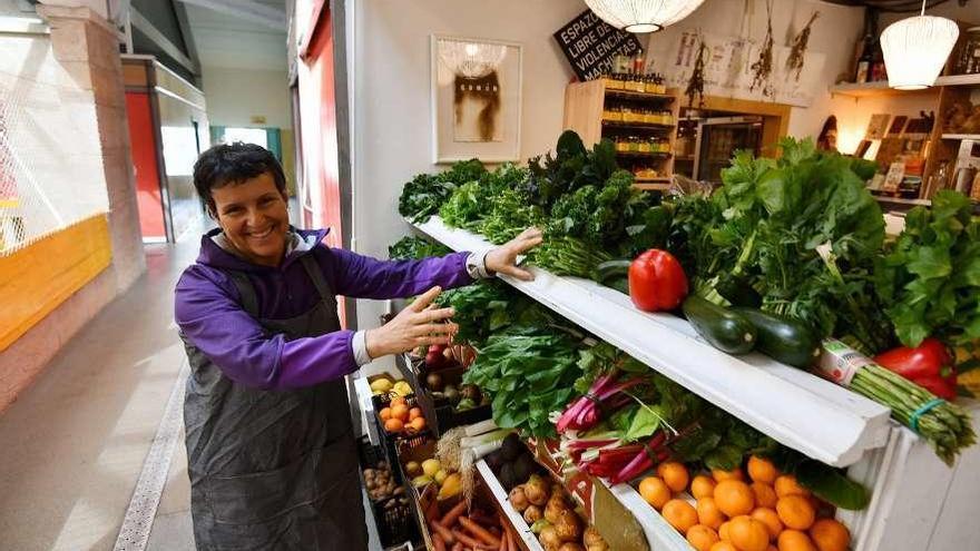 Puesto en el Mercado de productos cultivados en la provincia. // Gustavo Santos