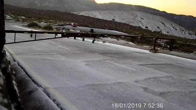 Primera nevada en el Teide