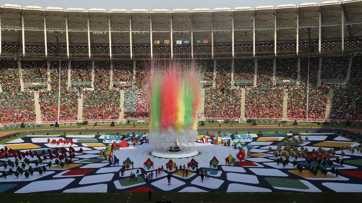 La ceremonia inaugural de la Copa África de Naciones en Yaoundé, Camerún