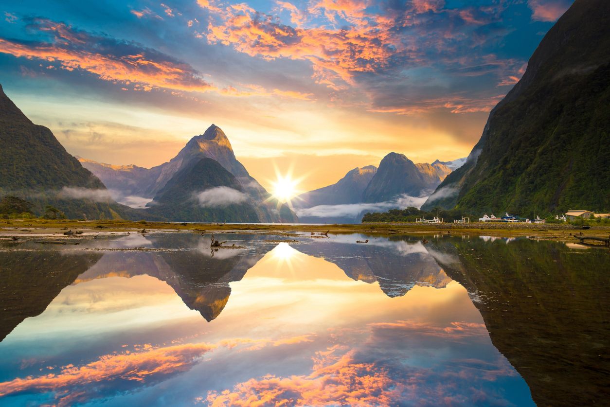 Imagen del fiordo de Milford Sound.