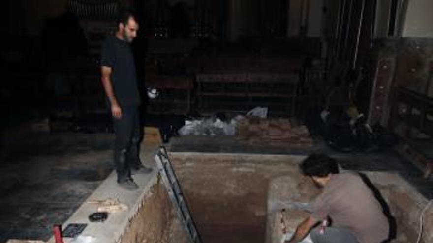 Excavaciones realizadas en la basílica hace dos años.