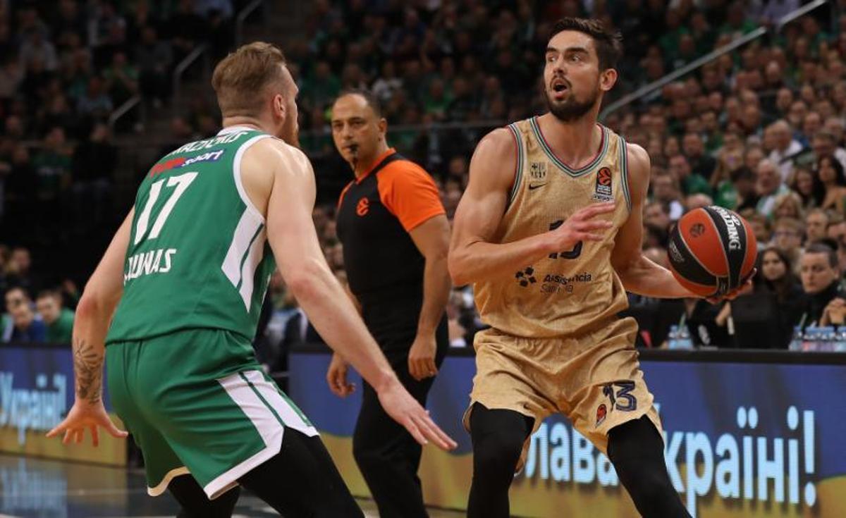 Partido entre el Zalgiris y el Barcelona disputado en Kaunas.
