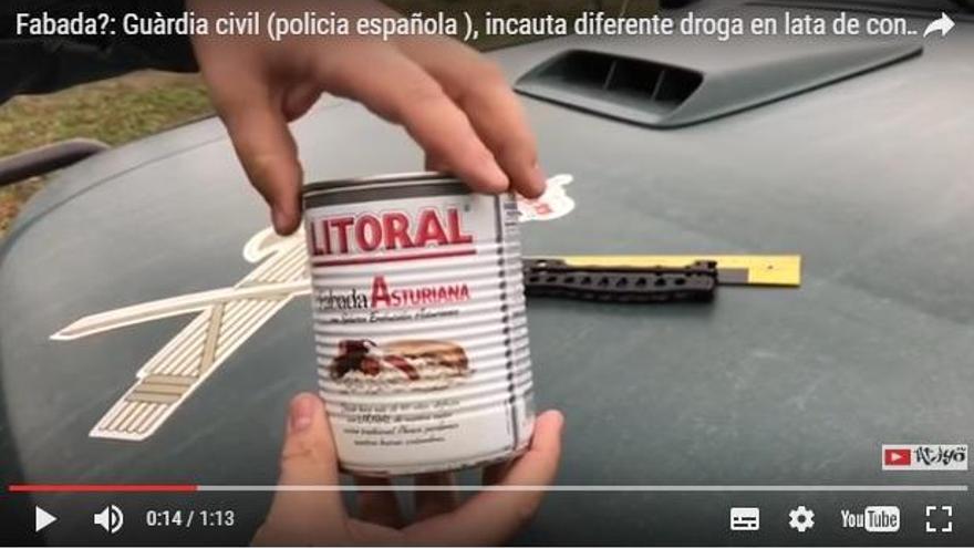 La Guardia Civil se hace viral con una fabada de cocaína