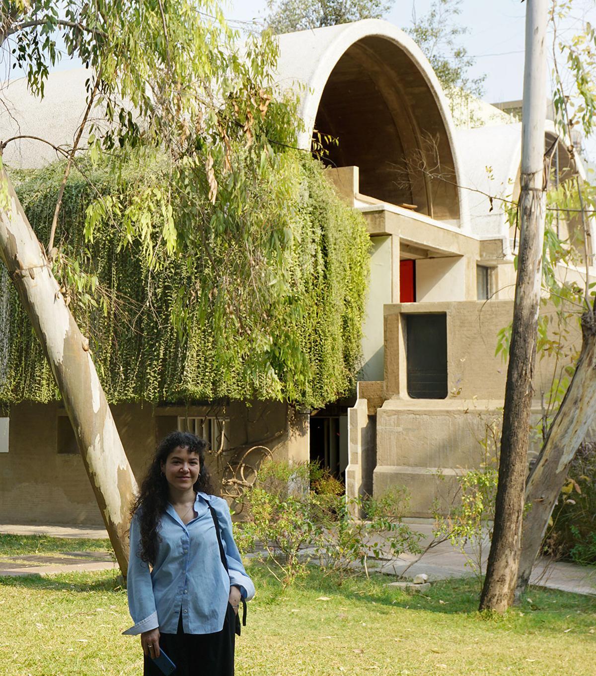 La arquitecta compostelana Mara Morato, en la India