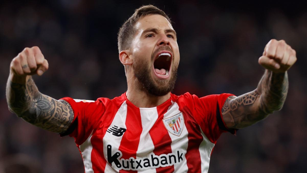 Iñigo Martínez, celebrando un gol del Athletic