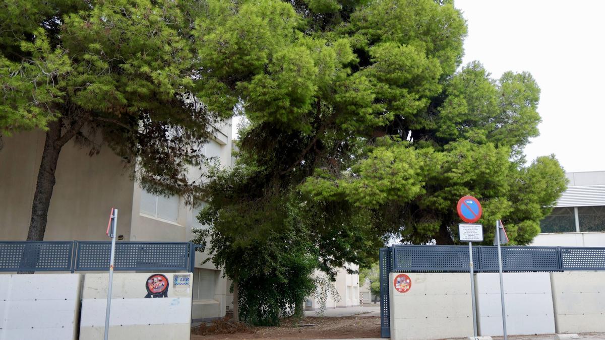 CEIP Lluis Santangel. Foto tomada durante el segundo día del incendio