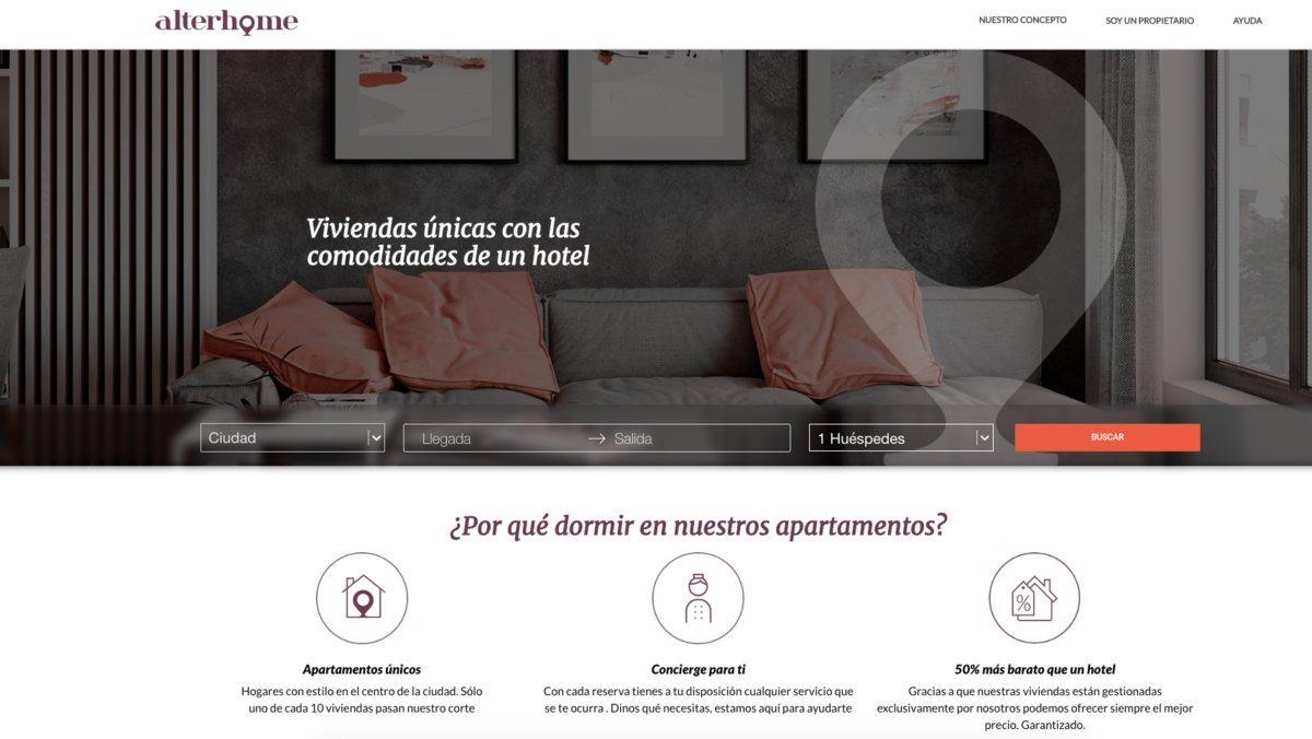 Imagen de la página web de Alterhome Imagen de la página web de Alterhome