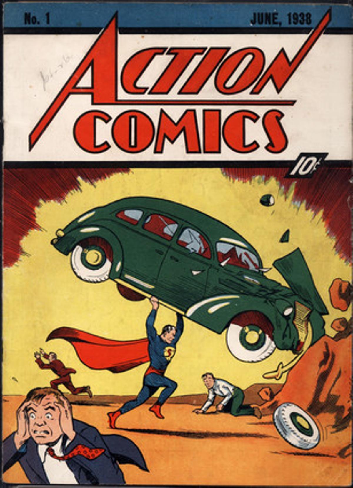 El primer còmic en què apareix Superman, el mes de juny del 1938.