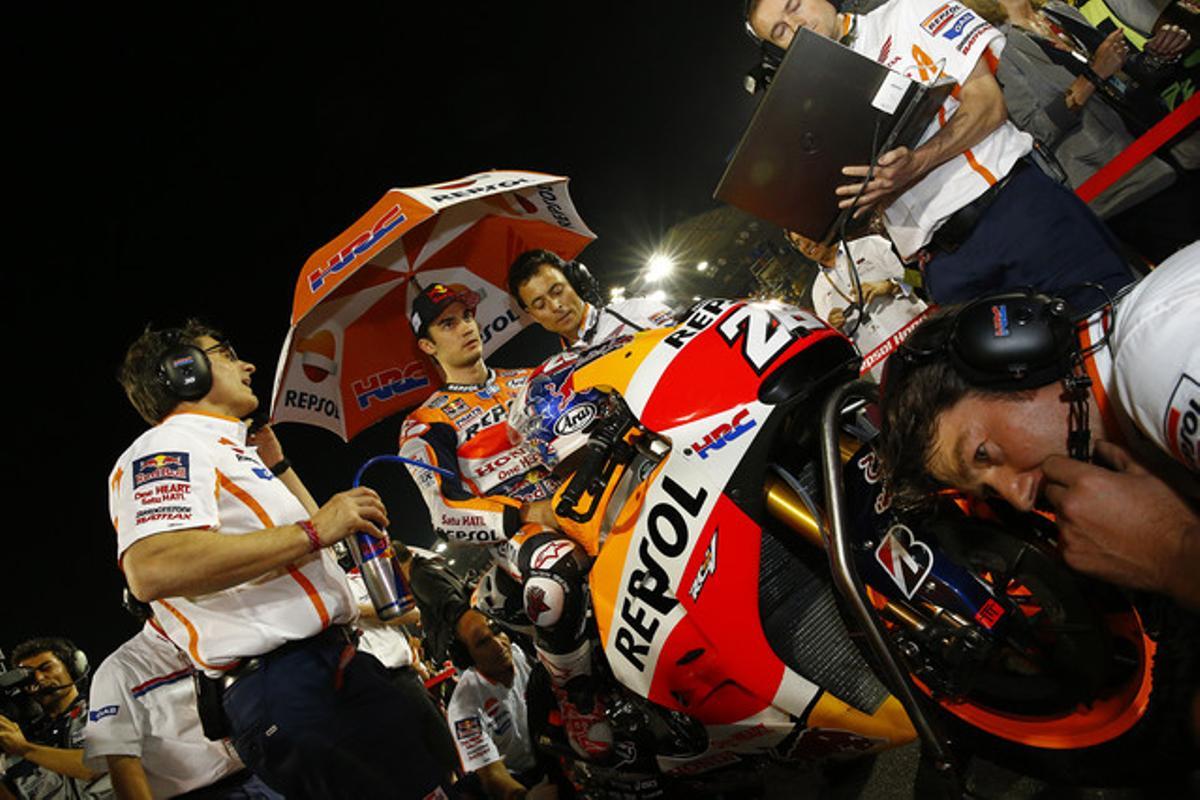 Dani Pedrosa, aquest diumenge a la graella de Qatar. Dani Pedrosa, aquest diumenge a la graella de Qatar.