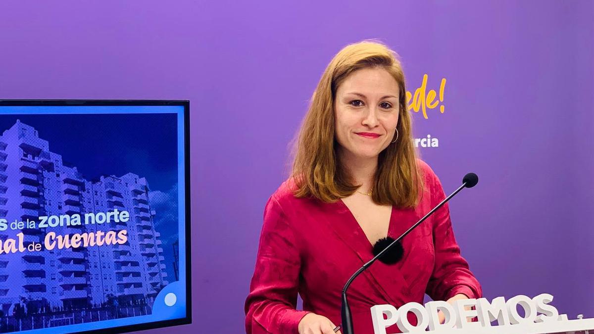 La candidata de Podemos a la Alcaldía de Murcia, Elvira Medina