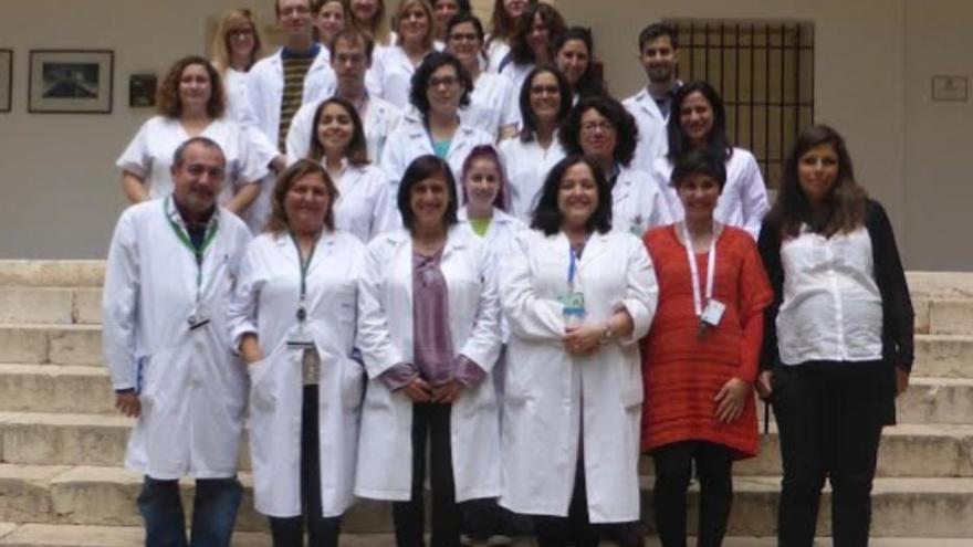 Foto del grupo de la Unidad de Alergología del Hospital Civil.