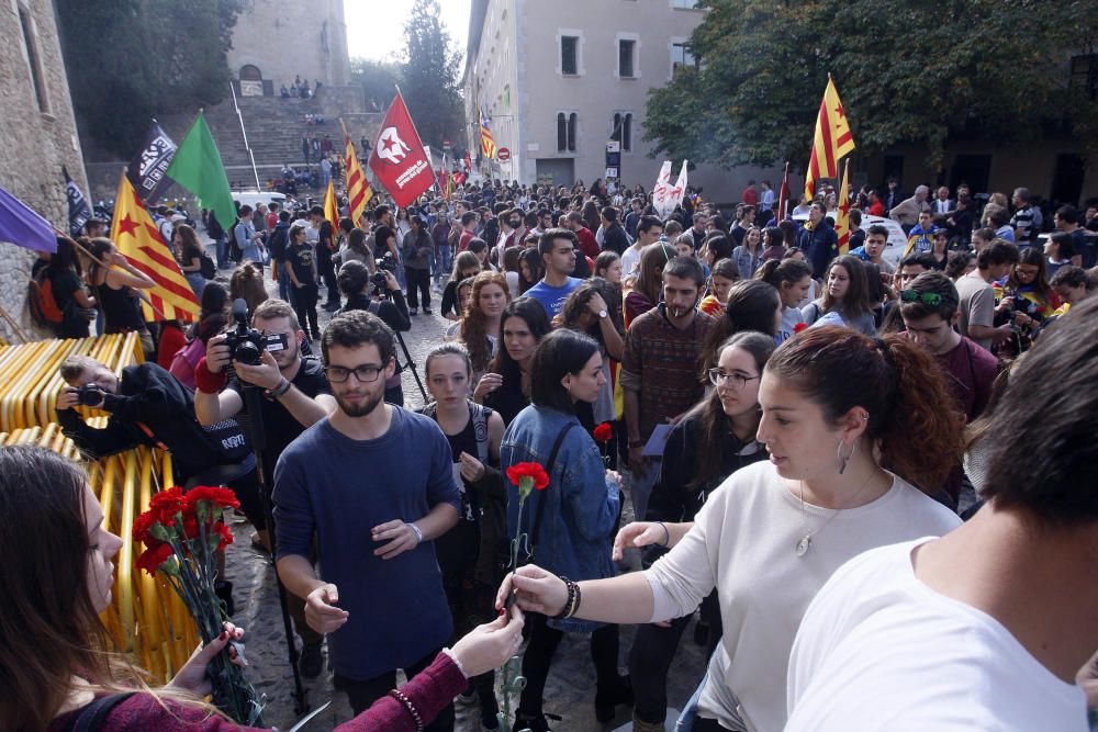 Els estudiants gironins surten al carrer contra l'aplicació de l'article 155