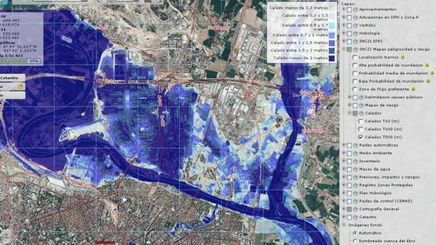 La CHE difunde las zonas inundables de la cuenca