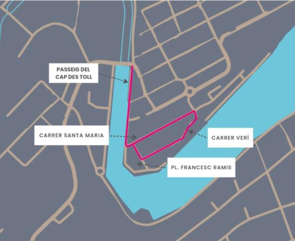 Gráfico que muestra la zona de influcencia de la nueva ZPR de Porto Cristo.