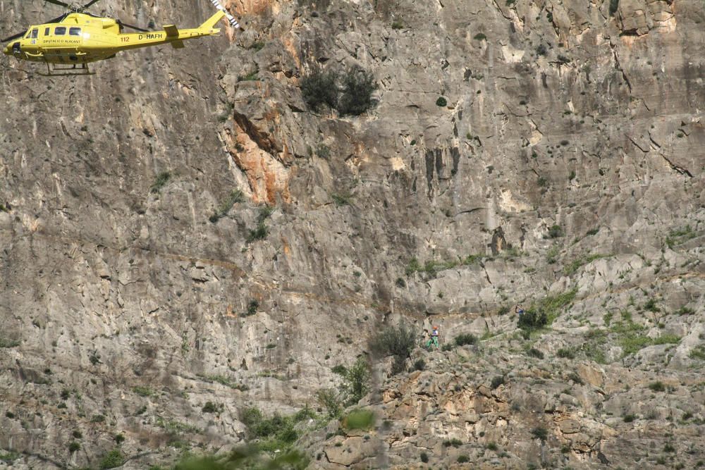 Rescate de un senderista en la Pared Negra