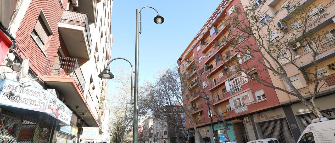 Calle Compromiso de Caspe del barrio de Las Fuentes de Zaragoza.