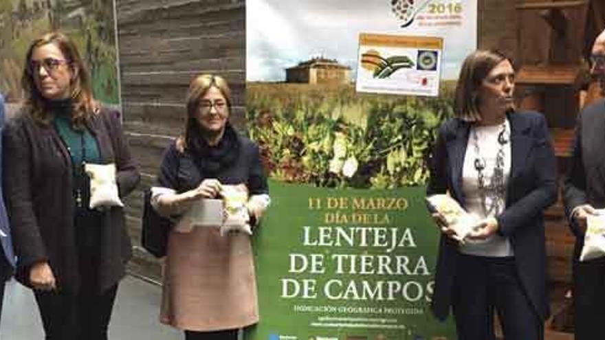 Martín Pozo, en la jornada organizada en enero por la IGP Lenteja de Tierra de Campos en Mayorga de Campos, Valladolid.