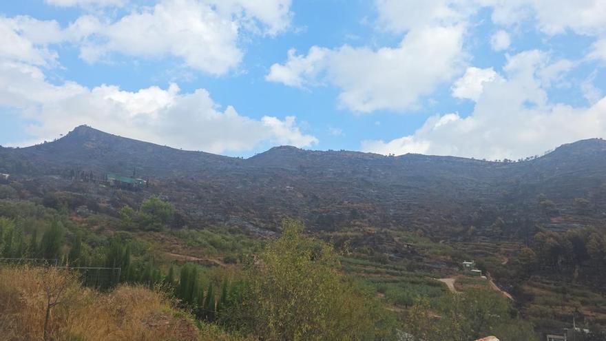 Así se ve la Calderona por el incendio tras el regreso de los vecinos de Gátova a sus casas