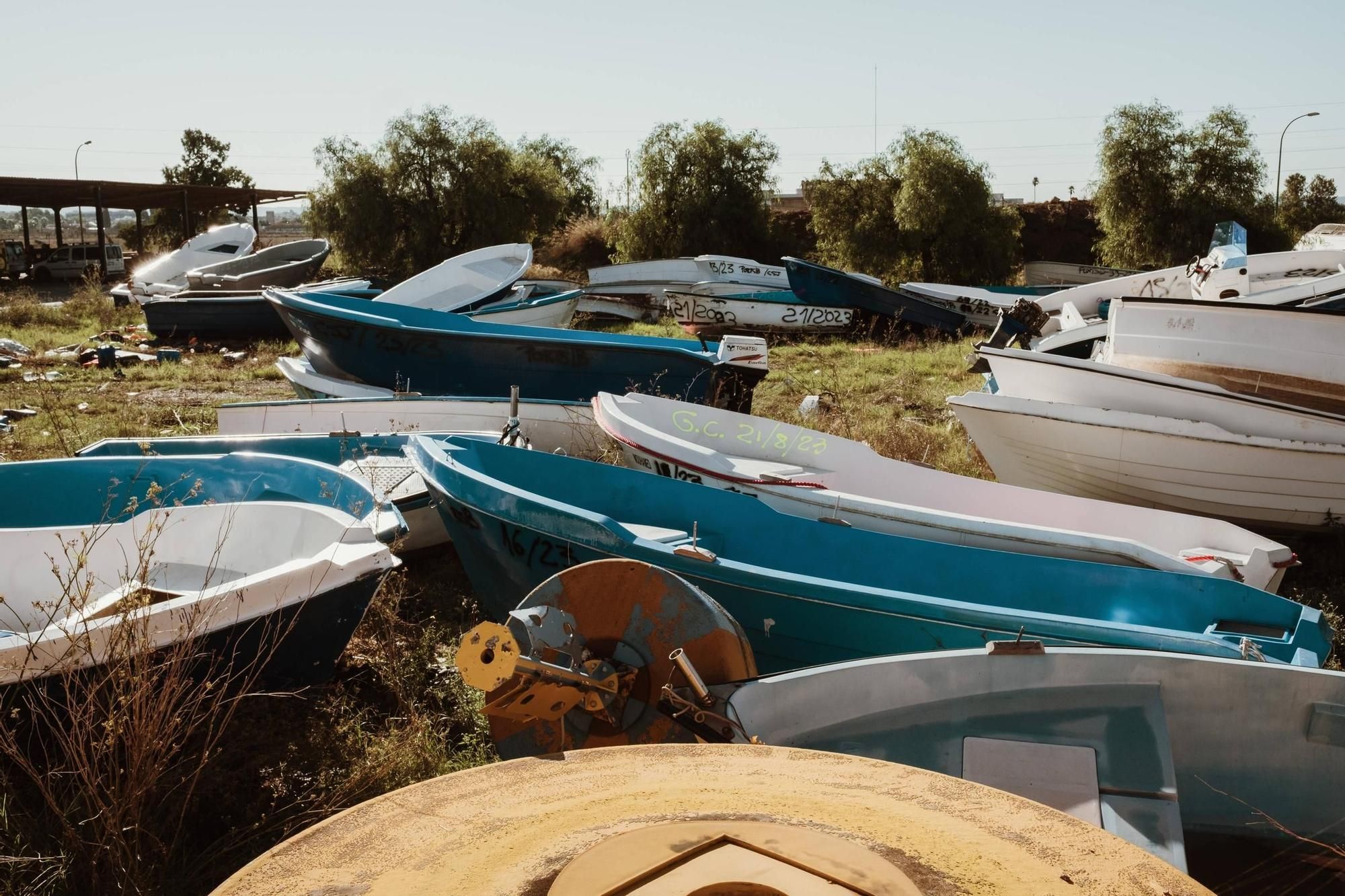 So sieht es auf dem Friedhof der Migrantenboote auf Mallorca aus