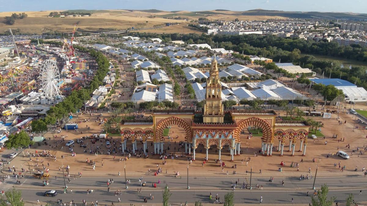 Vista aérea de la Feria de Córdoba este año.