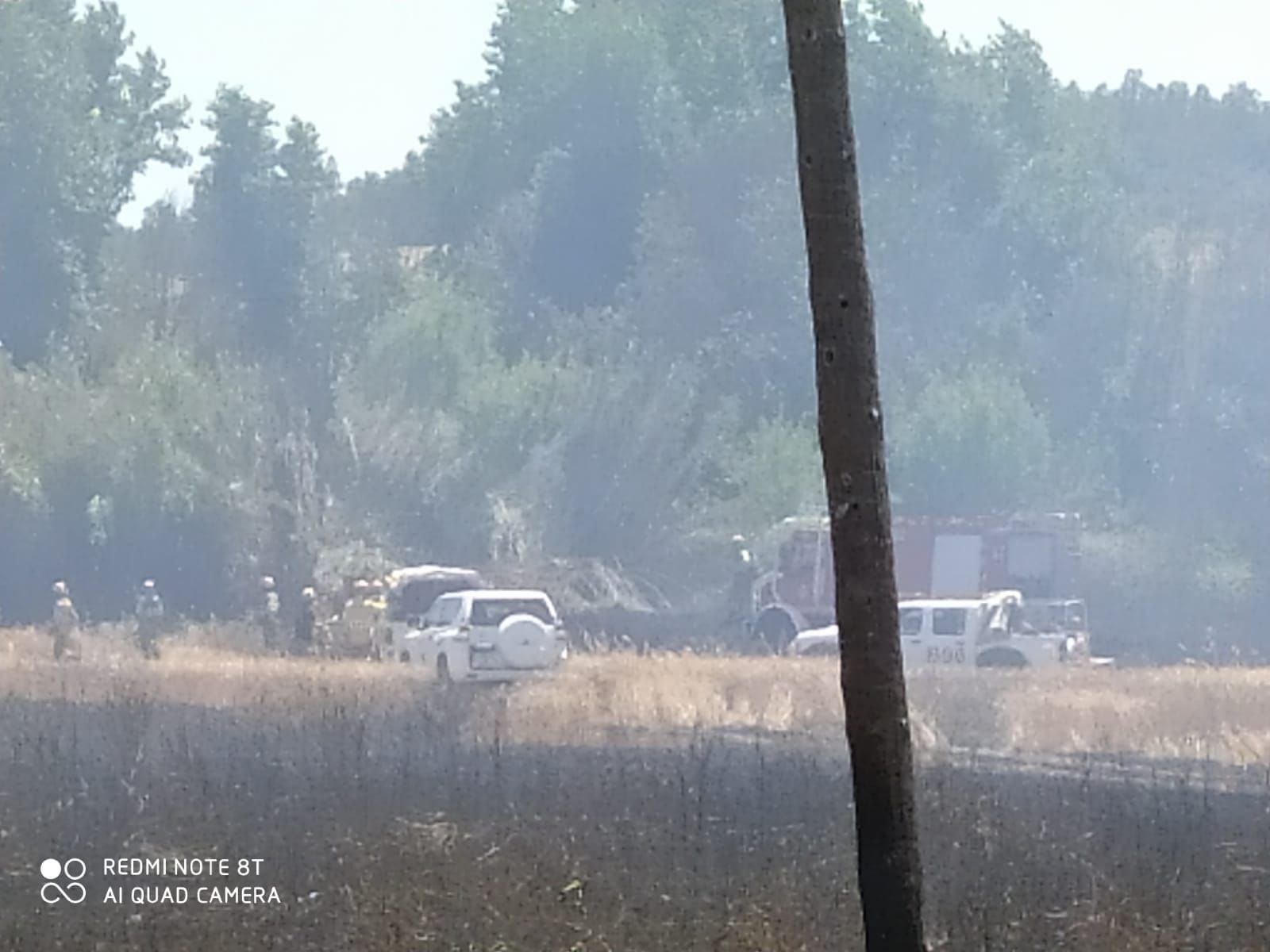 Imágenes del incendio en la N-432