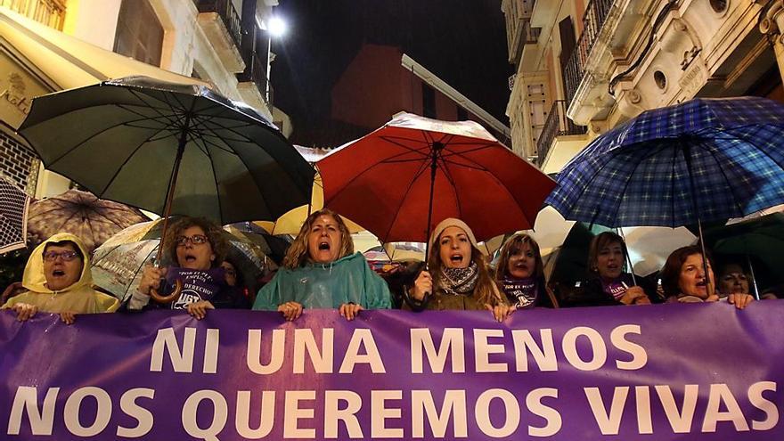 Manifestación contra la violencia de género en Málaga.