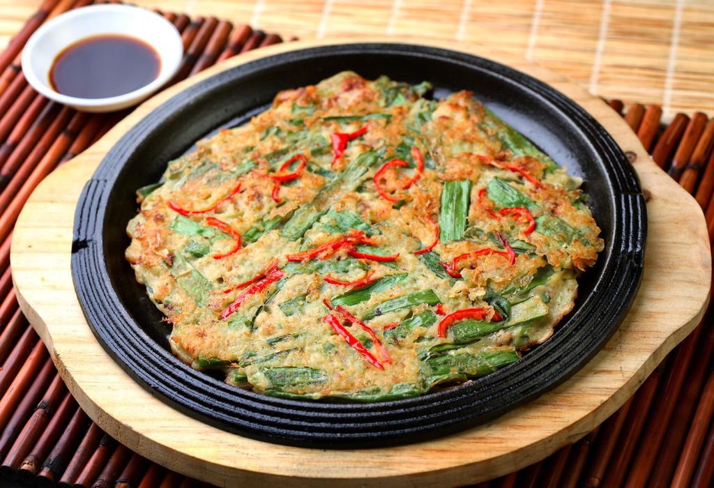 El jeon también es conocido como pizza coreana