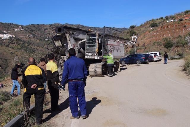 Traslado del material usado en el rescate de Julen en Totalán.