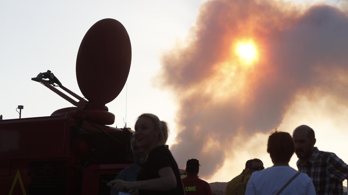 Desalojan Moros por prevención por cercanía del incendio de Ateca (Zaragoza)