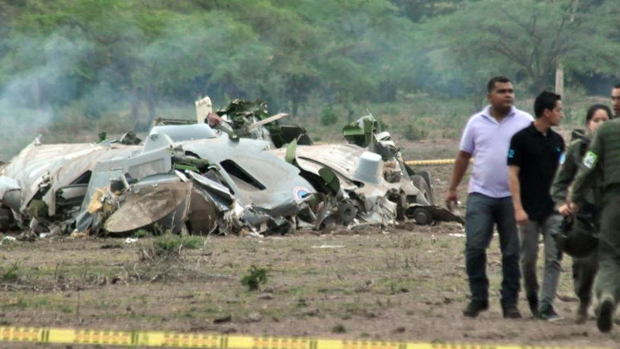 Lugar del accidente donde once integrantes de la FAC murieron.