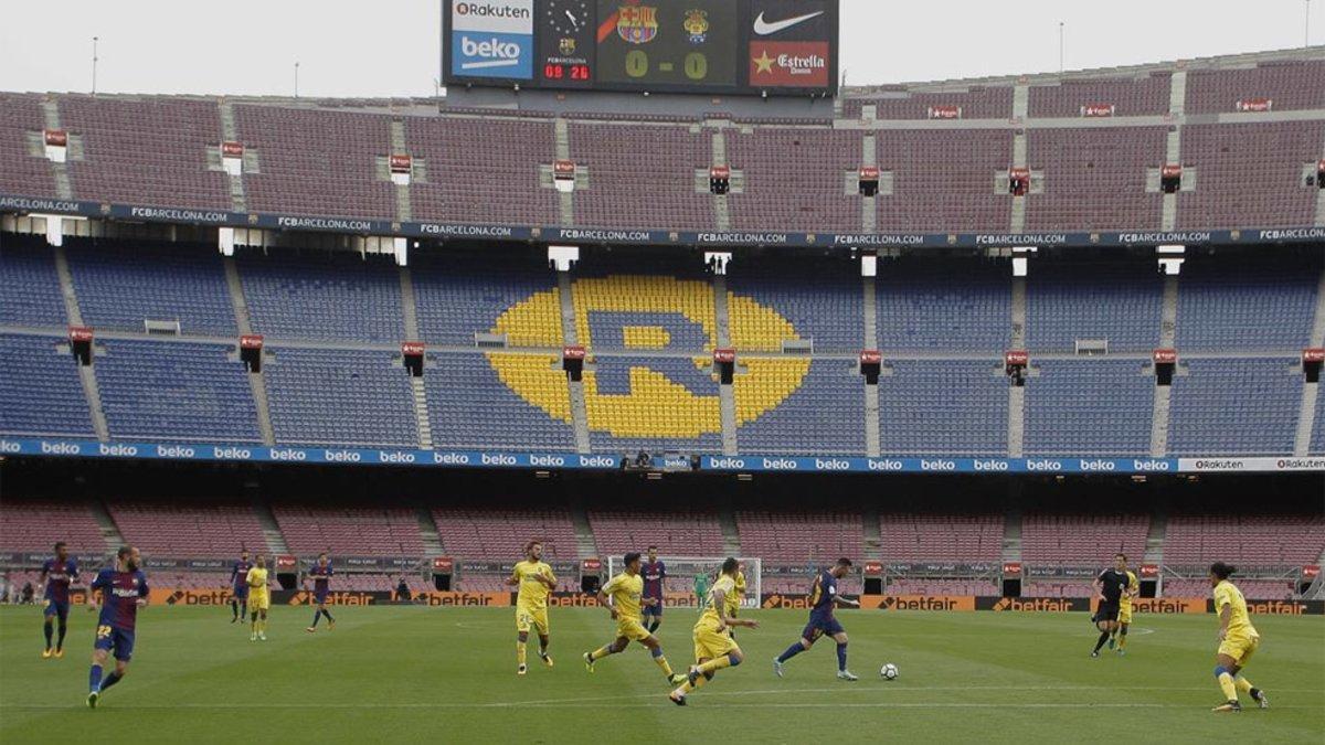 Una imagen del Barça-Las Palmas, jugado a puerta cerrada en el Camp Nou el 1 de octubre de 2017