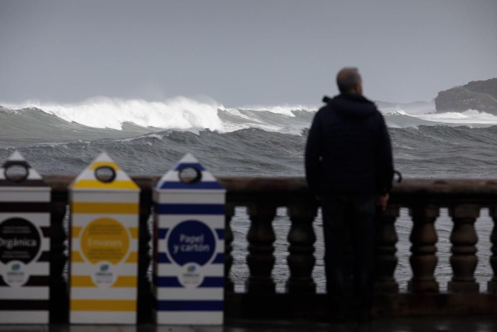 Temporal en Gijón