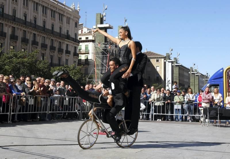 Presentación del Circo Italiano en la Plaza del PIlar