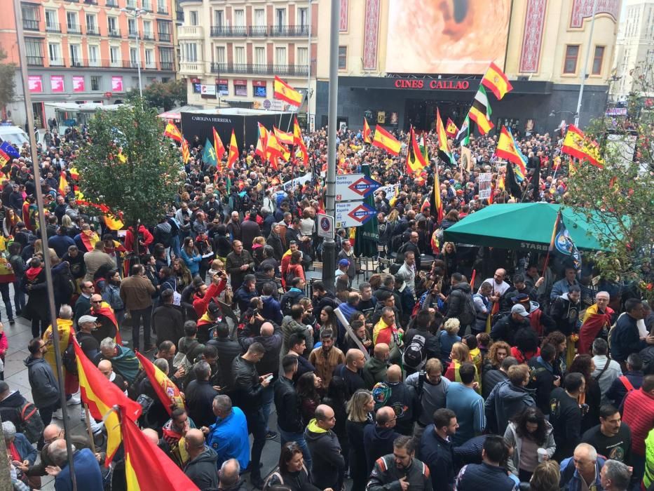 Un momento de la protesta de Jusapol en Madrid.