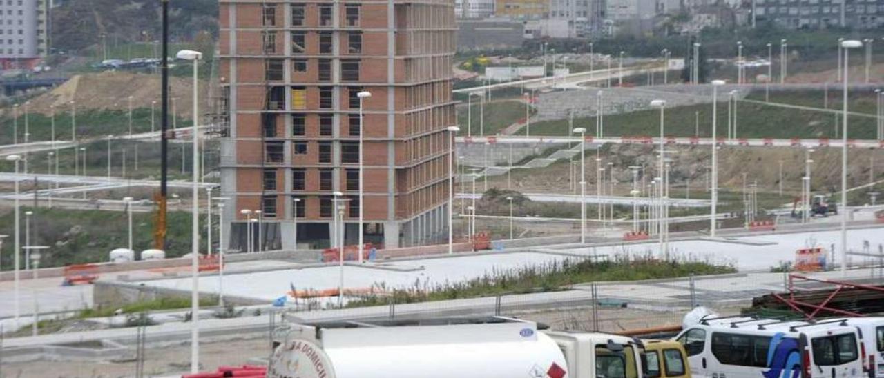 Obras en el Parque Ofimático de A Coruña. // Víctor Echave