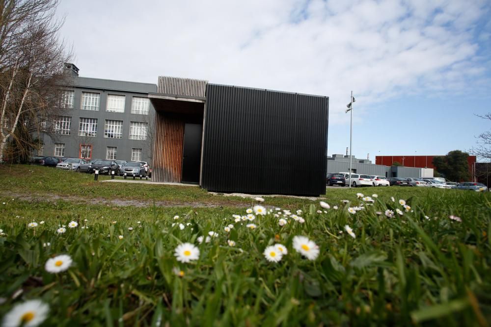 El prototipo de casa de acero que exhibe Arcelor en Avilés.