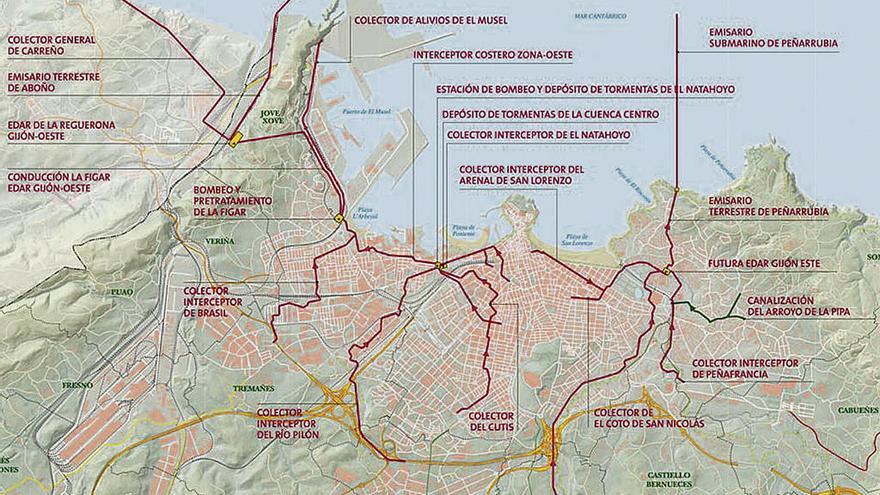 Los vecinos reclaman el informe de daños del emisario de Aboño para llevarlo a la UE