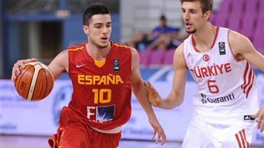 Francis Alonso, con la camiseta de España