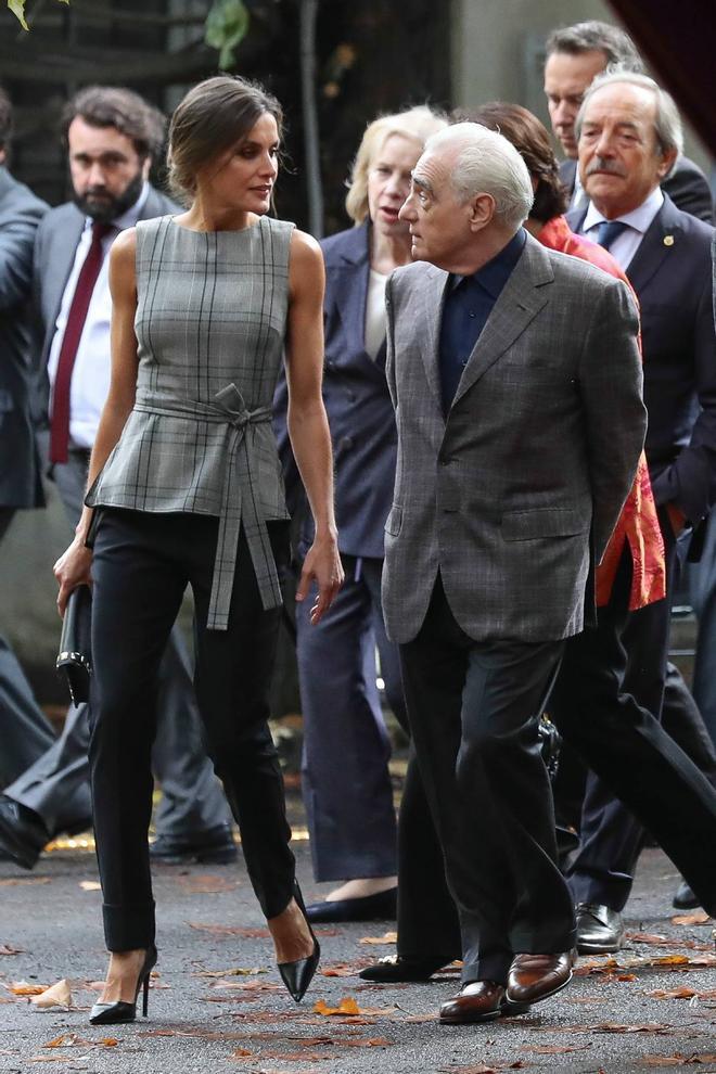 La reina Letizia y el director Martin Scorsese en el 2018