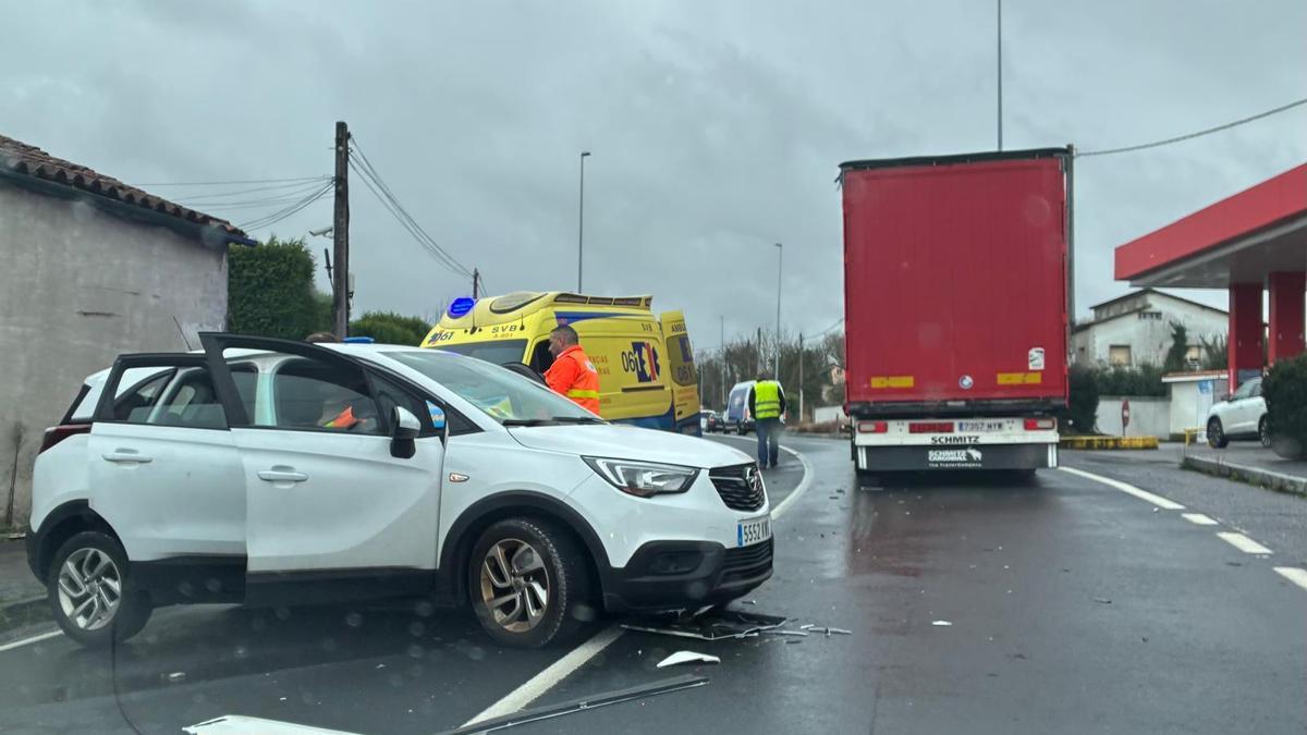 Accidente en la N-550 entre Santiago y Sigüeiro, este lunes por la tarde