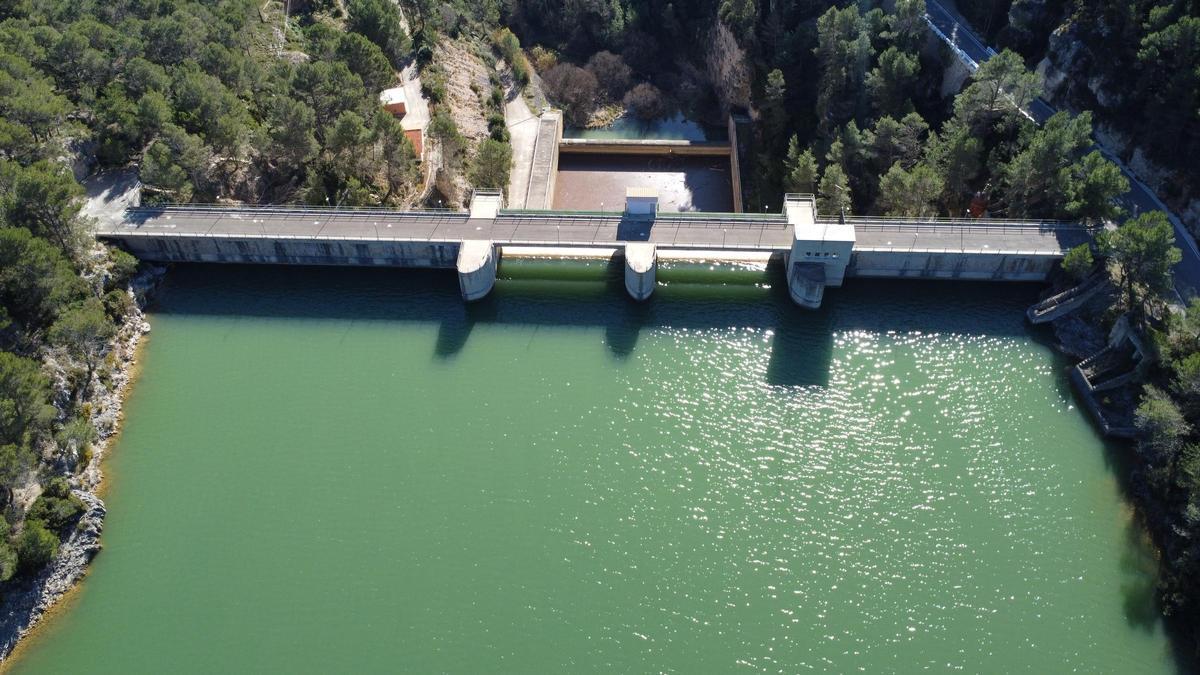 Visión cenital de la presa de Ulldecona.