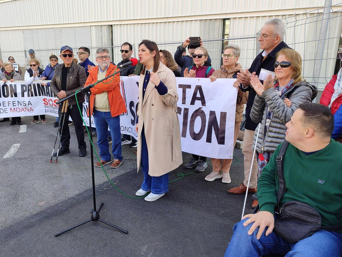 Multitudinaria manifestación en Moaña por urgencias en el centro de salud