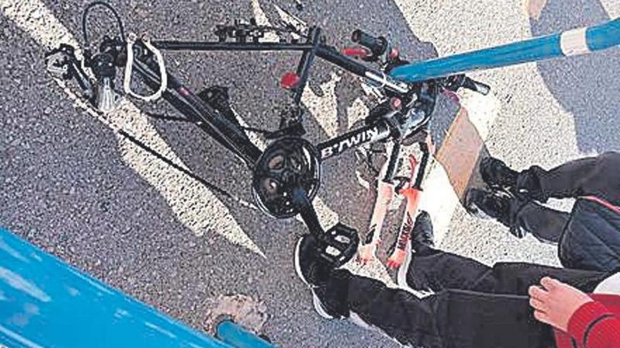 Roban las ruedas y el sillín de la bicicleta de un escolar en Palma
