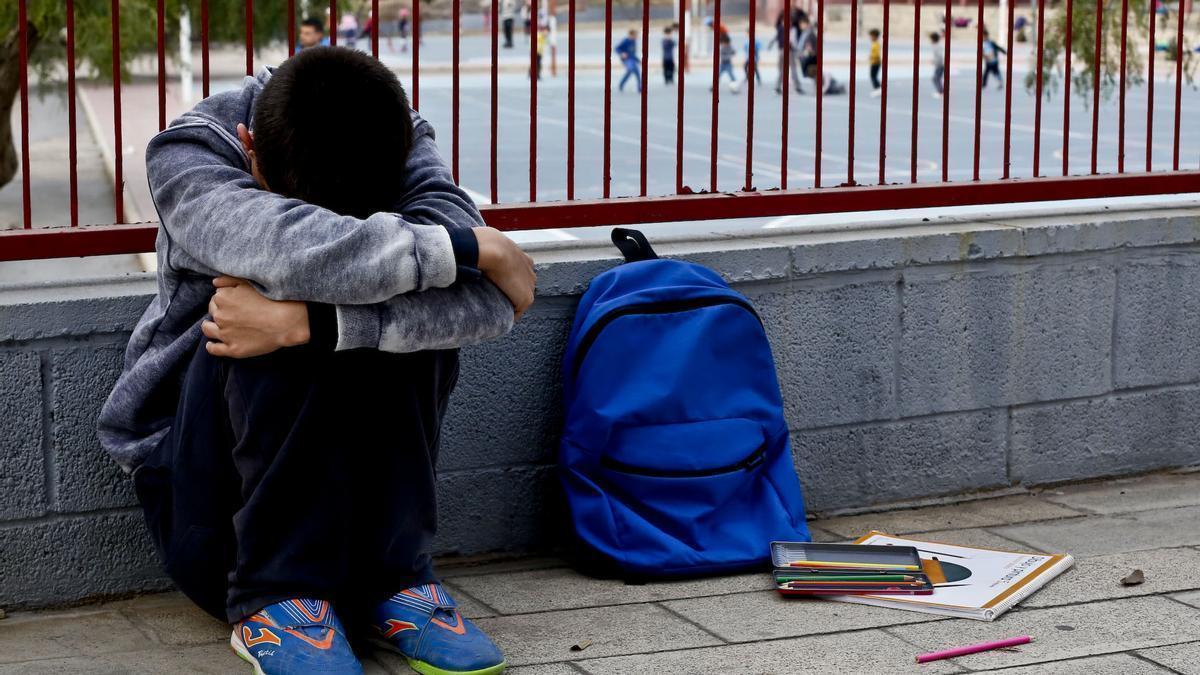 Un menor víctima de acoso escolar.