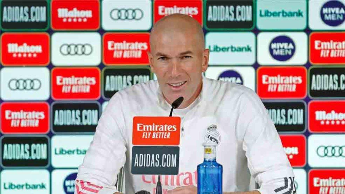 Zidane realiza la rueda de prensa previa al partido ante el Inter de Milán